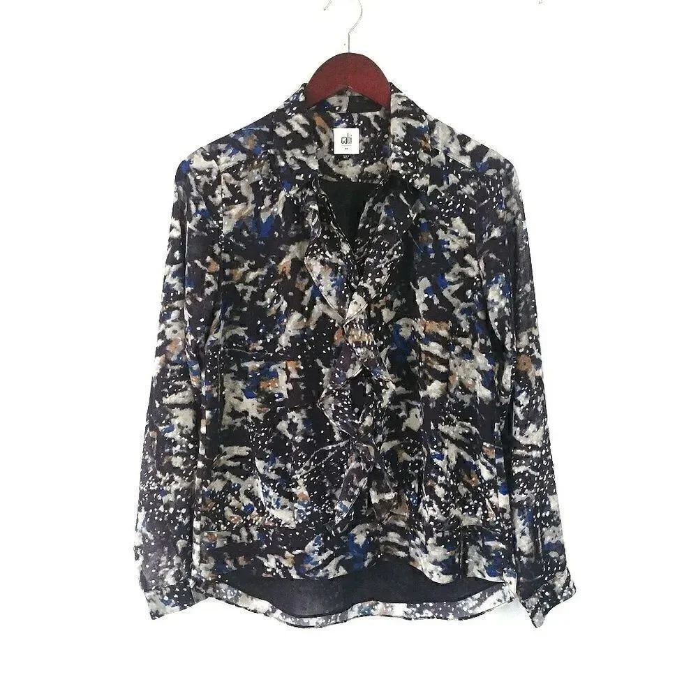 CAbi Starry Night Blouse Top Style 3066 XS Women's Longsleeve
